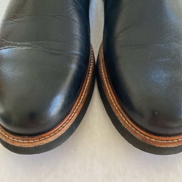 Samuel Hubbard Men\'s Black Leather Chelsea Boots with Brown Trim Size 8.5 main image 6